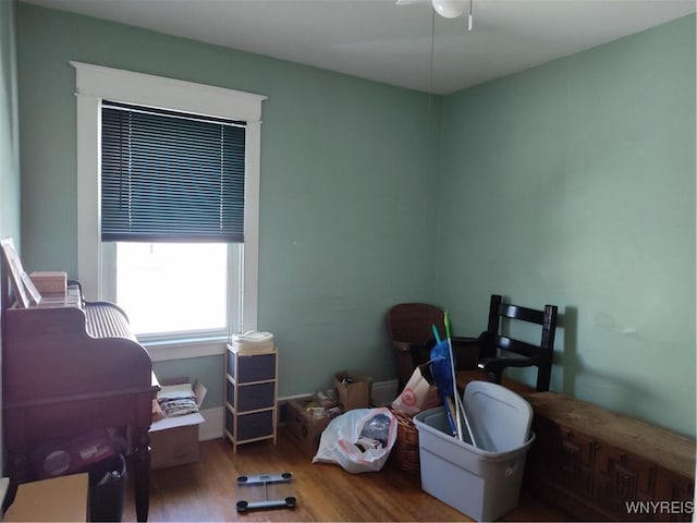 bedroom with wood finished floors