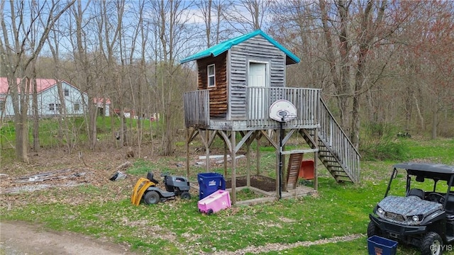 exterior space with stairs