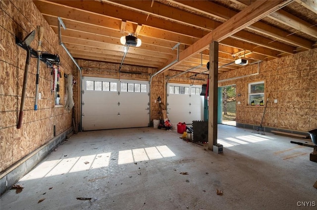 garage featuring a garage door opener