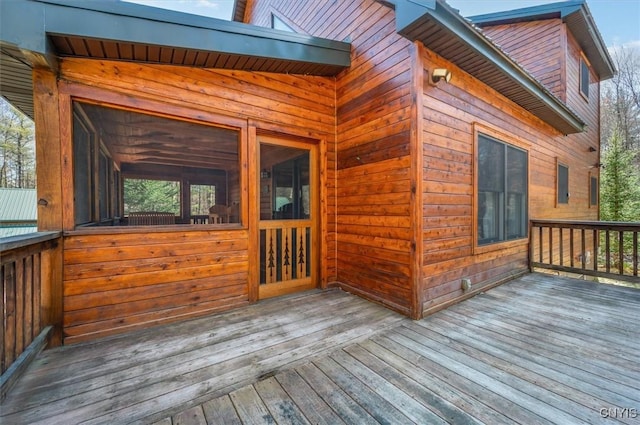 view of wooden terrace