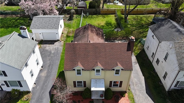 birds eye view of property featuring a residential view