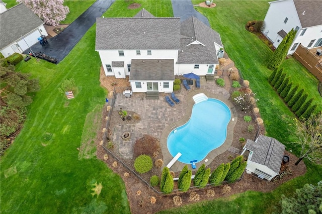 birds eye view of property