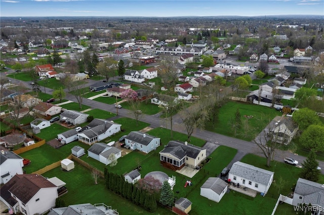bird's eye view with a residential view