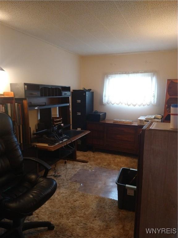 view of carpeted office space