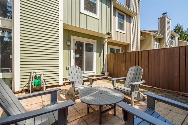 view of patio / terrace with fence