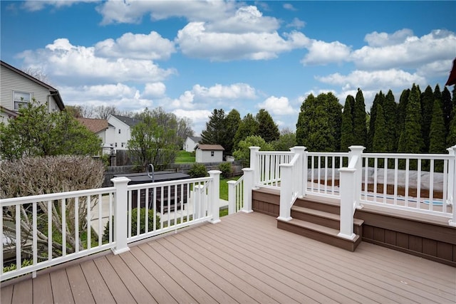 view of wooden deck