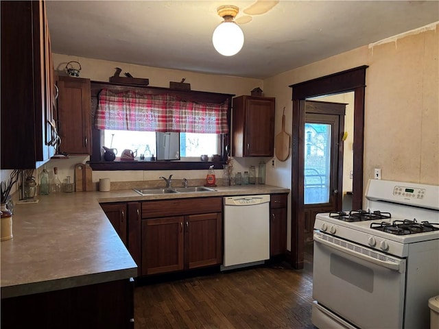 2384 State Highway 205, Laurens, NY 13810 - kitchen featuring a sink, a wealth of natural light, white appliances, and light countertops