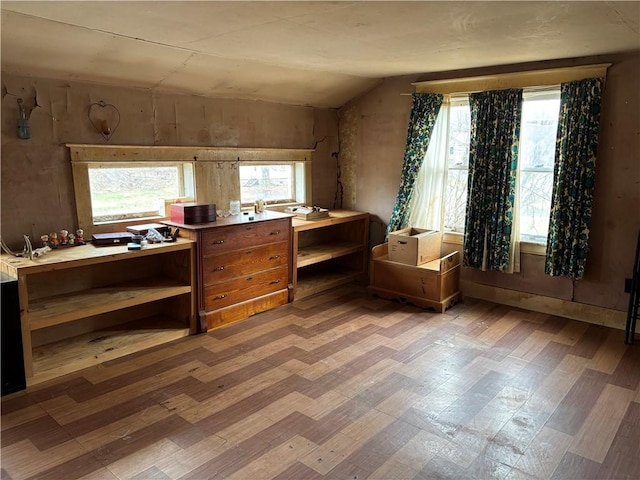 2384 State Highway 205, Laurens, NY 13810 - miscellaneous room featuring vaulted ceiling, a healthy amount of sunlight, and light wood-style flooring