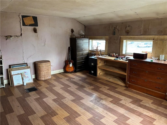 2384 State Highway 205, Laurens, NY 13810 - office with visible vents, wood finished floors, and vaulted ceiling