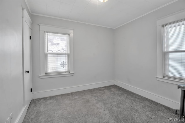 92 Carlyle Ave, Buffalo, NY 14220 - empty room with carpet floors, ornamental molding, and radiator heating unit