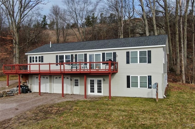 46139 County Route 191, Orleans, NY 13640 - exterior space with a yard, a wooden deck, and dirt driveway