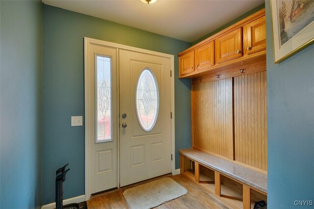 46139 County Route 191, Orleans, NY 13640 - mudroom with baseboards and light wood-type flooring