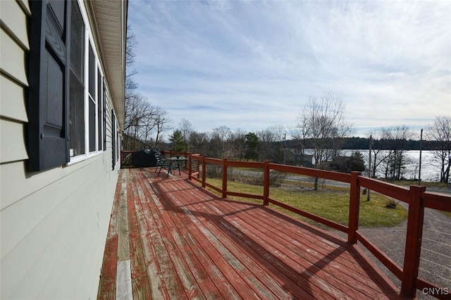 46139 County Route 191, Orleans, NY 13640 - wooden deck featuring a water view