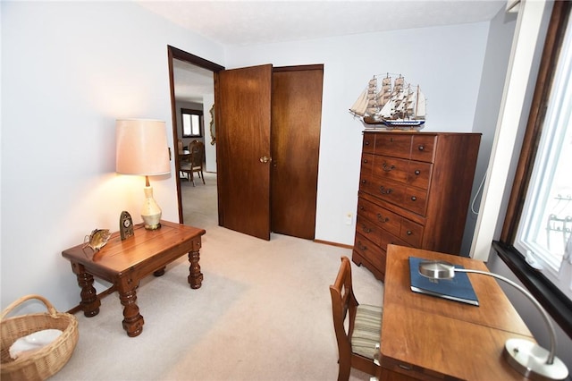 view of carpeted bedroom