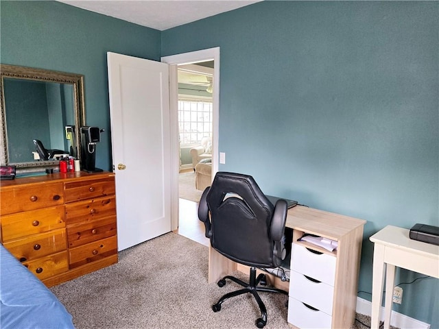 interior space with carpet flooring