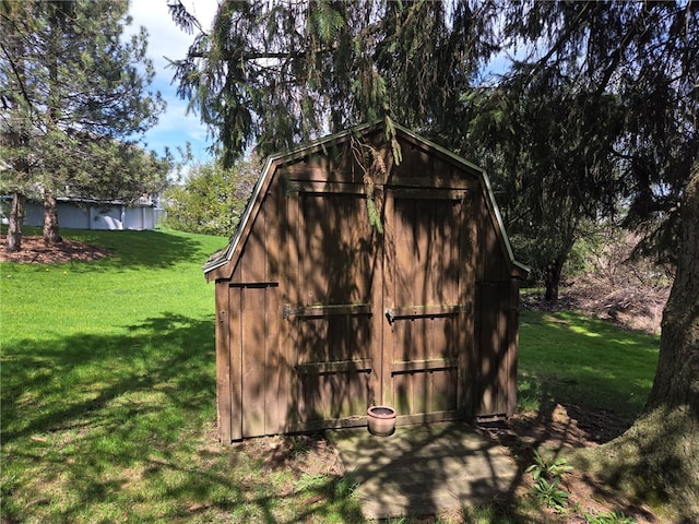 view of shed