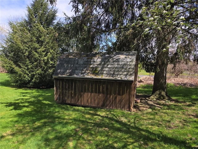 view of shed