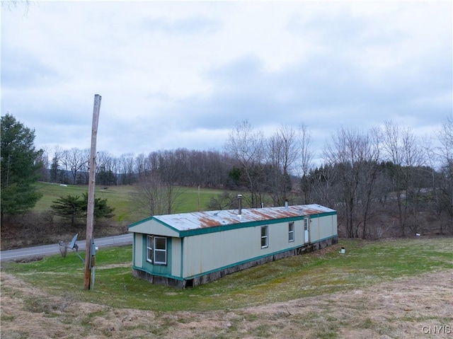 364 W End Rd, Fairfield, NY 13365 - exterior space featuring metal roof and a front lawn