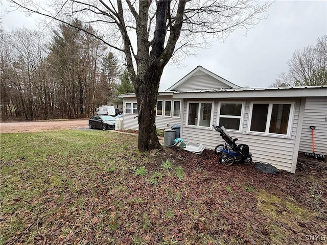 exterior space with a lawn
