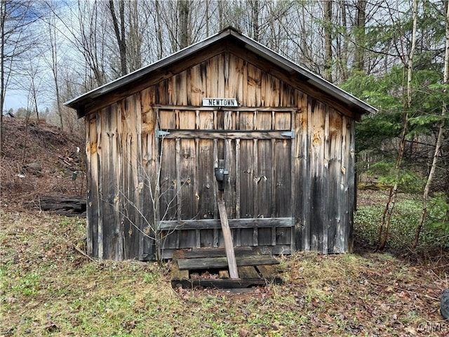 view of shed
