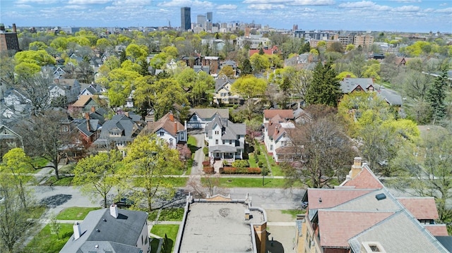 bird's eye view with a residential view