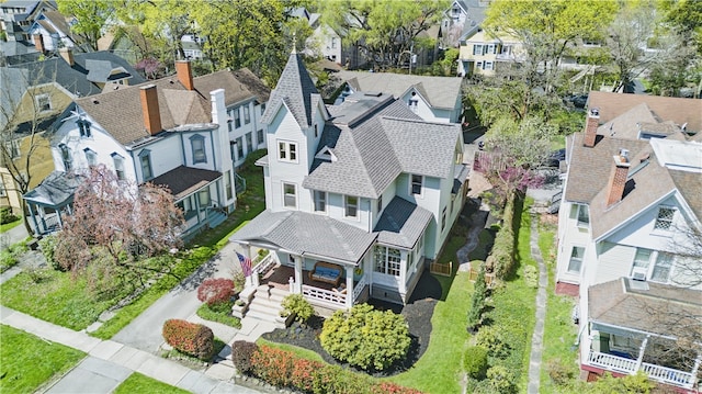 birds eye view of property featuring a residential view