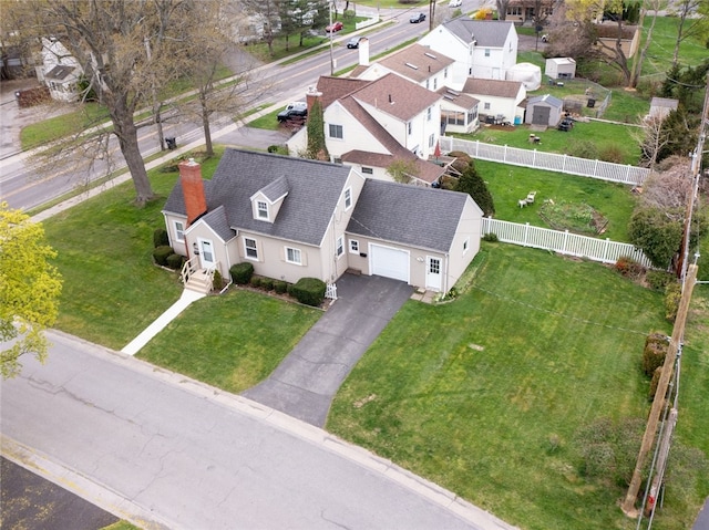 drone / aerial view featuring a residential view