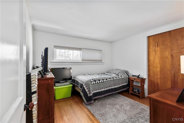 bedroom featuring hardwood / wood-style flooring