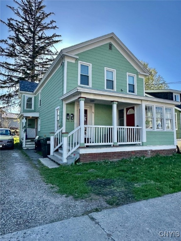16 E 6th St, Oswego-City, NY 13126 - view of front of property with covered porch