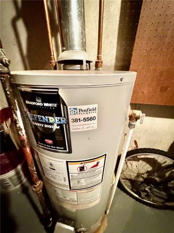 utilities featuring gas water heater