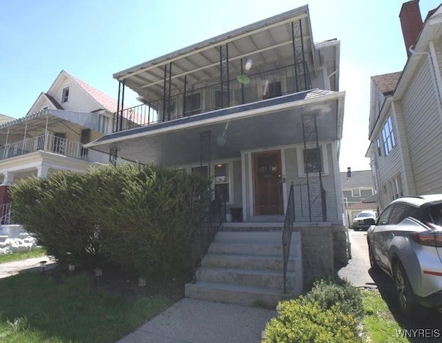 view of front of home with a porch