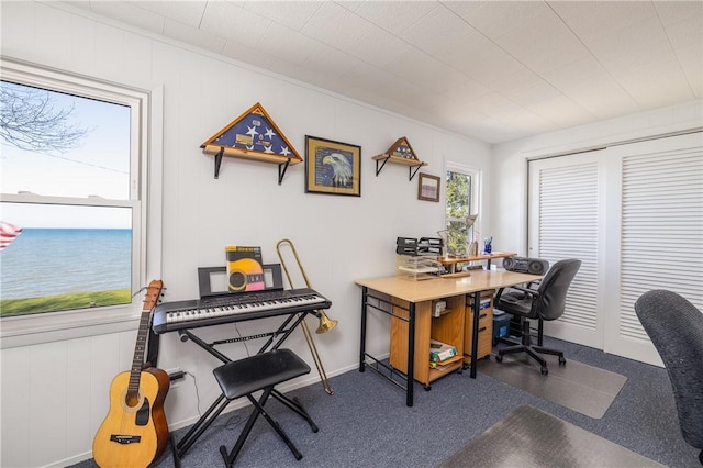 view of home office