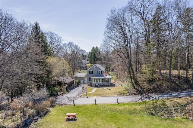 birds eye view of property