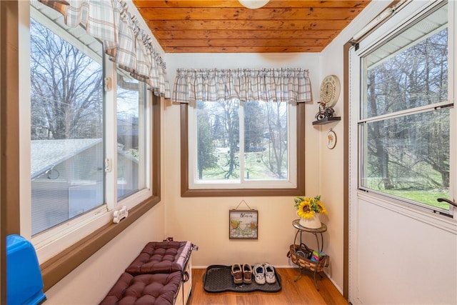 view of sunroom