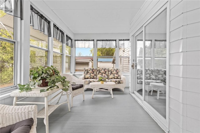 view of sunroom