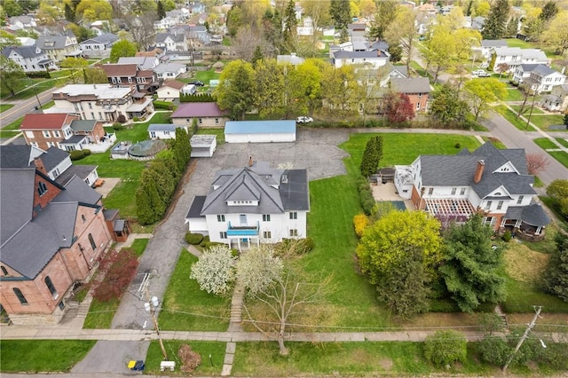 drone / aerial view with a residential view
