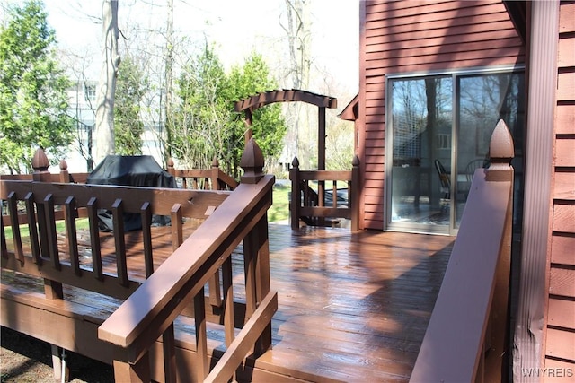 view of wooden deck