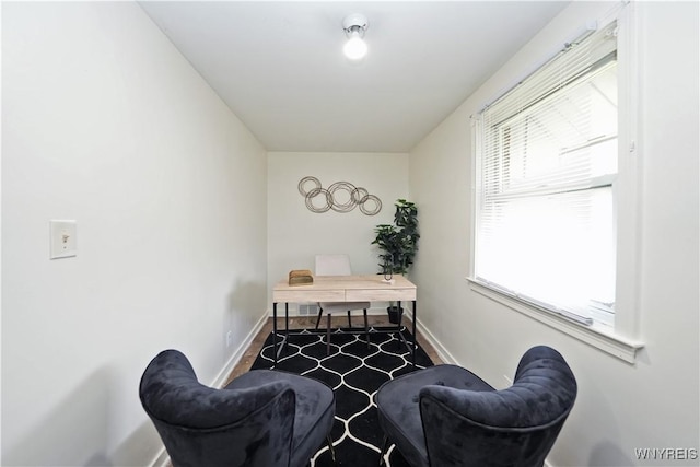 sitting room with baseboards