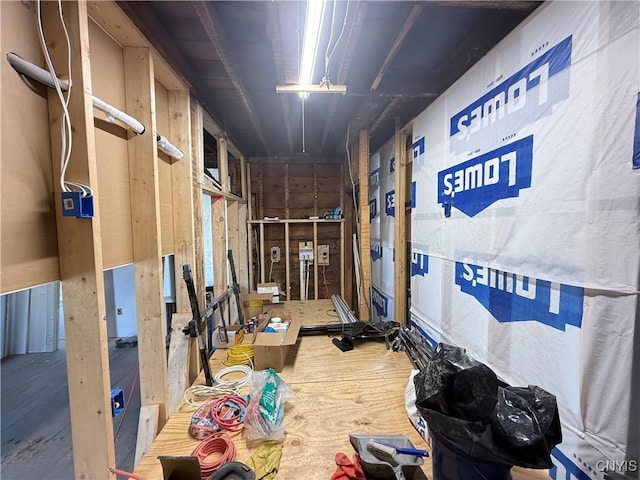 miscellaneous room with wood finished floors