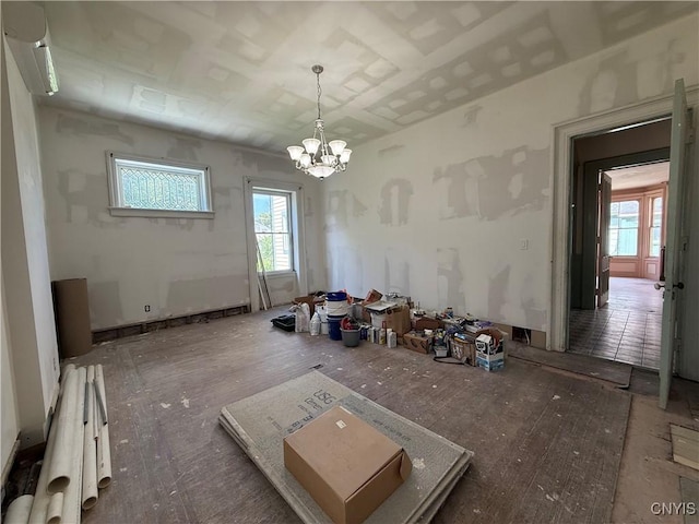 118 E 3rd St, Oswego, NY 13126 - unfurnished dining area with plenty of natural light and a chandelier