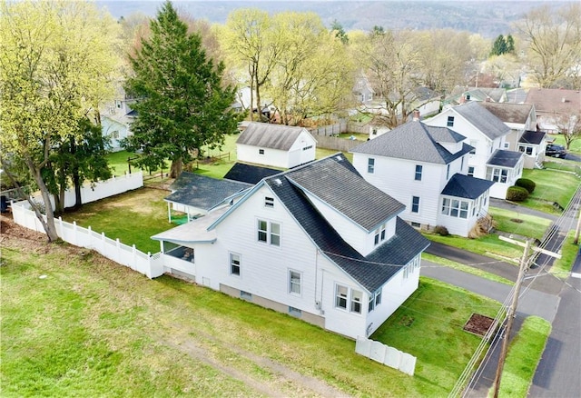 bird's eye view featuring a residential view