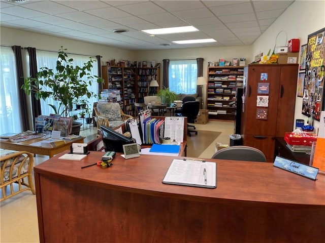 view of office area
