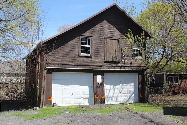 garage with a garage