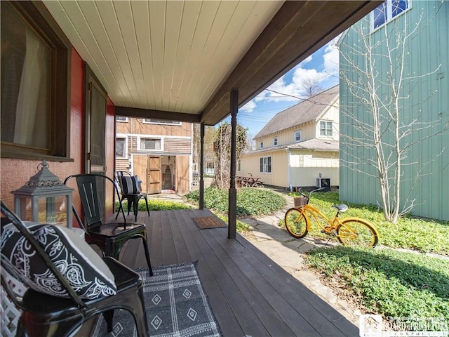 view of wooden deck