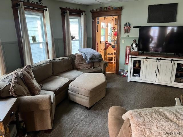 view of carpeted living room