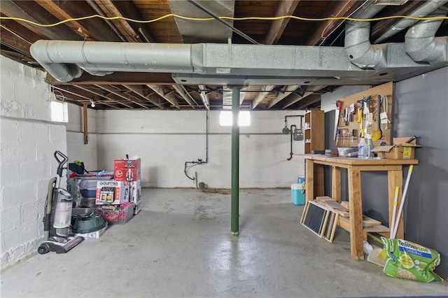 view of basement