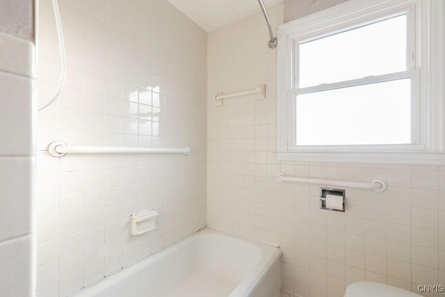 314 Westlind Rd, Geddes, NY 13219 - bathroom with toilet and tile walls