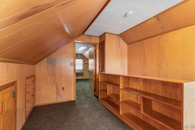 314 Westlind Rd, Geddes, NY 13219 - bonus room featuring wood walls, carpet, and lofted ceiling