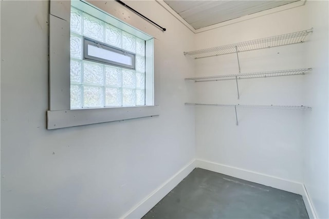 view of walk in closet