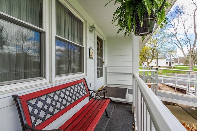 balcony with covered porch